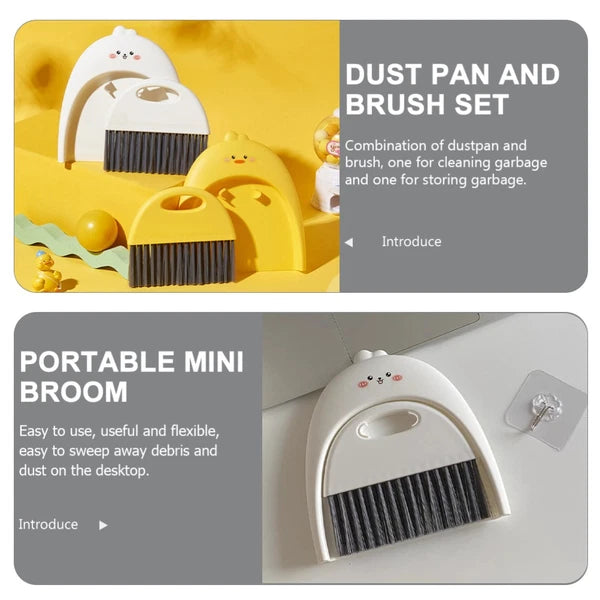 Mini Dustpan Set Child Baby Desktop Broom and Tabletop Cleaning Brush