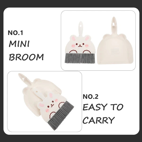 Mini Broom Set Child Cleaning Brushes for Household with Standing Dustpan