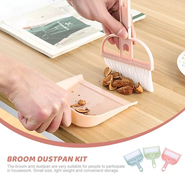 6 Sets Cleaning Artifact Set Broom With Shovel Dustpan And-