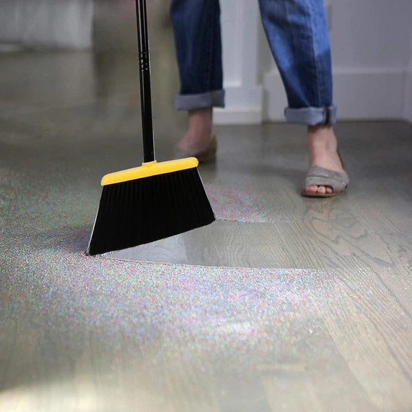 Indoor Broom Dustpan Set Sturdy Stainless Steel Handle Compact Storage Cleaning