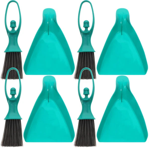 4 Sets Mini Broom Desktop Dustpan Brush Household Cleaning Kit Portable