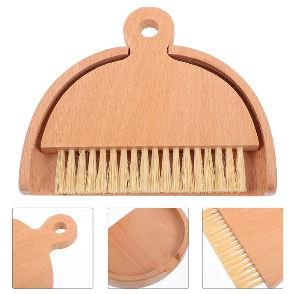 Mini Whisk Broom Desktop Cleaning Brush Set Dad Sweeping and Dustpan Hand Small