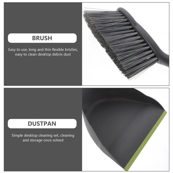 2 Sets  of Mini Cleaning Broom and Dustpan Household Garbage Cleaning Tool