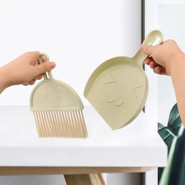 Cleaning Brush Set Child Worktop Dustpan Desktop and Broom Small Mini Hand