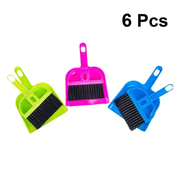 2 Count Keyboard Cleaner Kit Sweeping Brush and Dustpan Set Mini Broom with
