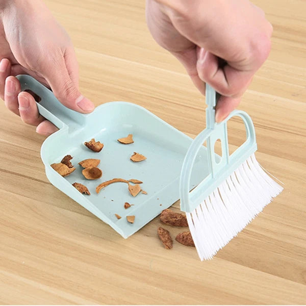 6 Sets Cleaning Artifact Set Broom With Shovel Dustpan And-