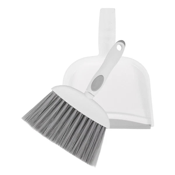 1 Set Small Broom Dustpan Kit Desktop Whisk Broom Brush And Waste Bin Tabletop