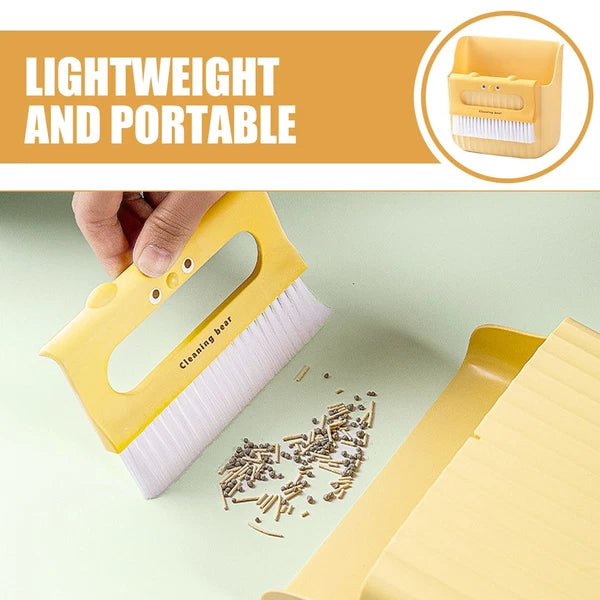 Cleaning Broom Set Portable Brush sweeper with Dust Pan Countertop