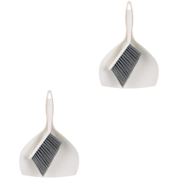 2 Sets Mini Dustpan Broom and Desktop Child Hand Household Cleaning Tools