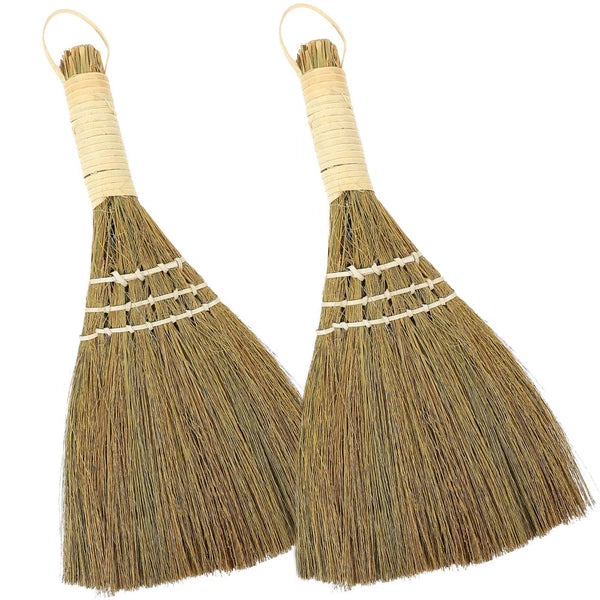 2 Pcs Desktop Duster Broom Set Cleaning Office Baby Small Dustpan