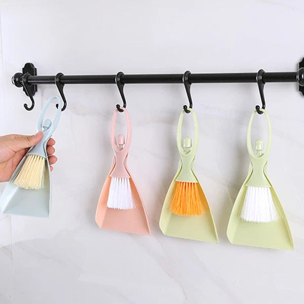4 Sets Mini Broom Dustpan and Brush Toddler Miniature for Desktop Cleaning