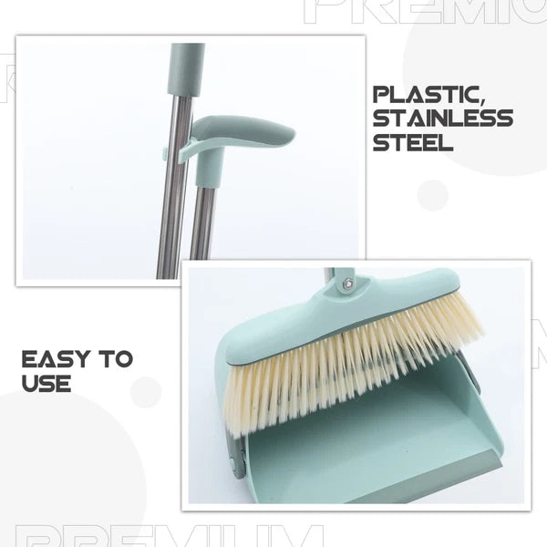 1 Set of Household Broom and Dustpan Reusable Broom Dustpan Home Cleaning
