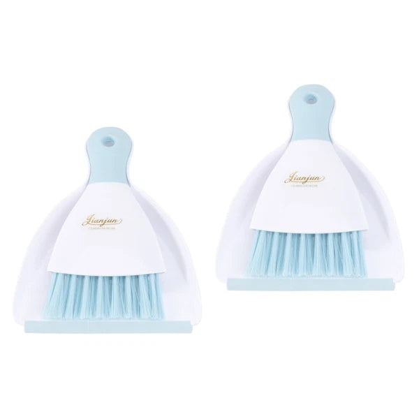 2 Pieces Convenient Small Dustpan Set Household Supplies Cleaning
