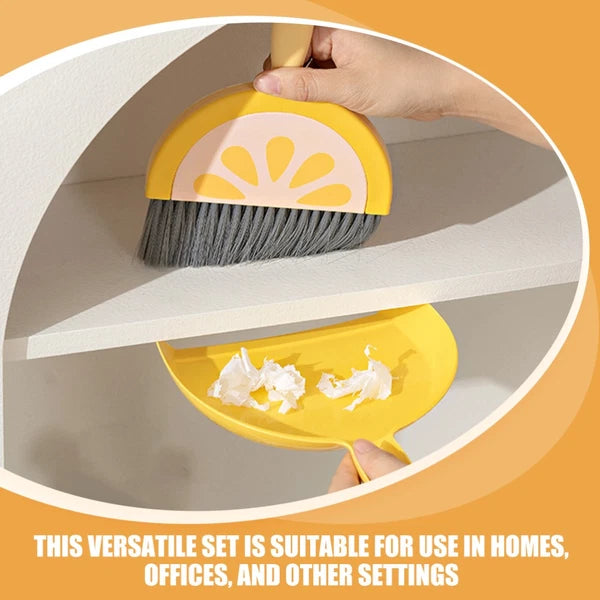 3 Sets Fruit Mini Broom Child Cleaning Tools for Housekeeping Dustpan