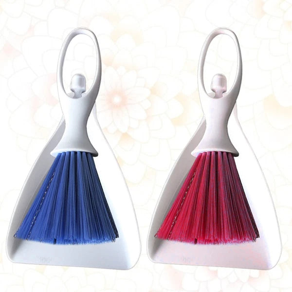 2 Sets Desktop Broom Counter Dustpan Brush Cleaning Utensils Cleaner