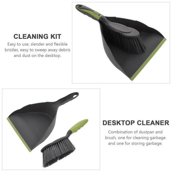 2 Sets  of Mini Cleaning Broom and Dustpan Household Garbage Cleaning Tool