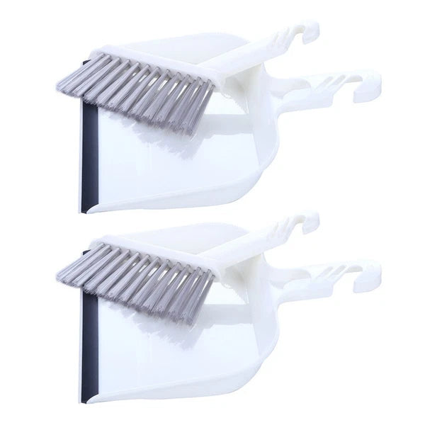 2 Sets Kitchen Cleaning Child Mini Dustpan and Brush Broom with Desktop Sweep