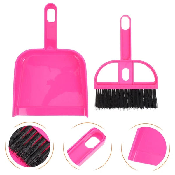Desktop Broom Set Work Child Tabletop Dustpan Brush Miniature Detailing Toy