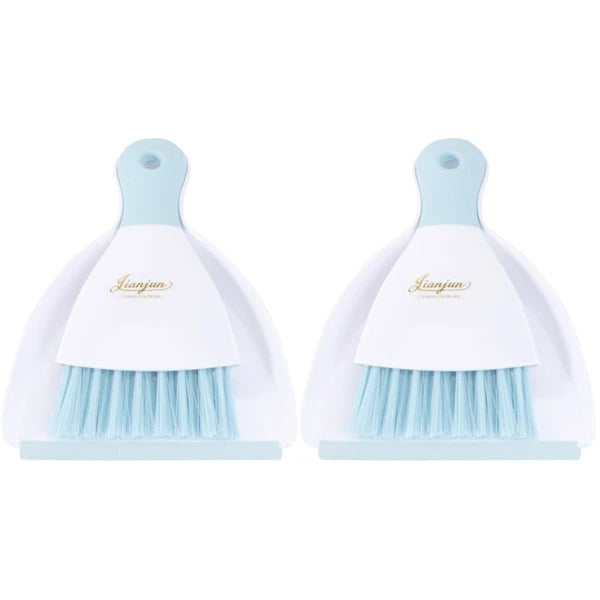 2 Pieces Convenient Small Dustpan Set Cleaning Broom Desktop Cleaner