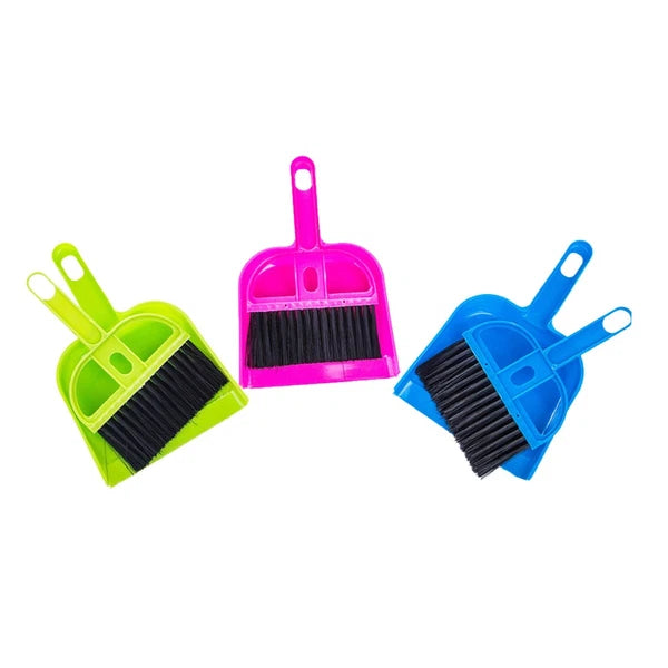 2 Count Keyboard Cleaner Kit Sweeping Brush and Dustpan Set Mini Broom with