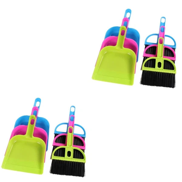 2 Count Keyboard Cleaner Kit Sweeping Brush and Dustpan Set Mini Broom with