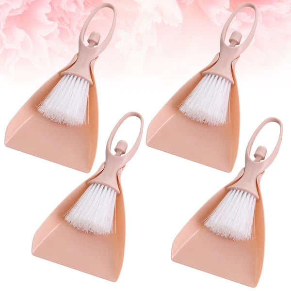 4 Sets Mini Broom Dustpan and Brush Desktop Small Toddler Miniature