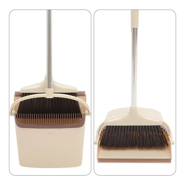 Broom Dustpan Set Office Stainless Steel Small Brushes for Cleaning