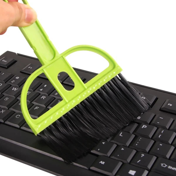 2 Count Keyboard Cleaner Kit Sweeping Brush and Dustpan Set Mini Broom with