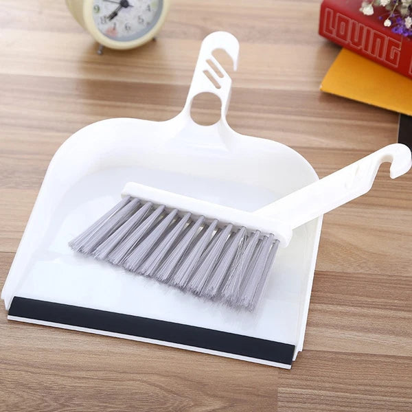 2 Sets Kitchen Cleaning Child Mini Dustpan and Brush Broom with Desktop Sweep