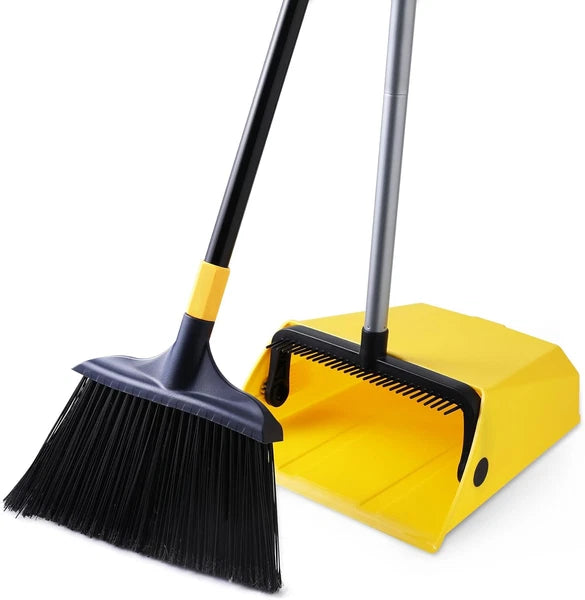 Commercial Broom and Dustpan Set with Comb Commercial Outdoor Indoor for Courtya