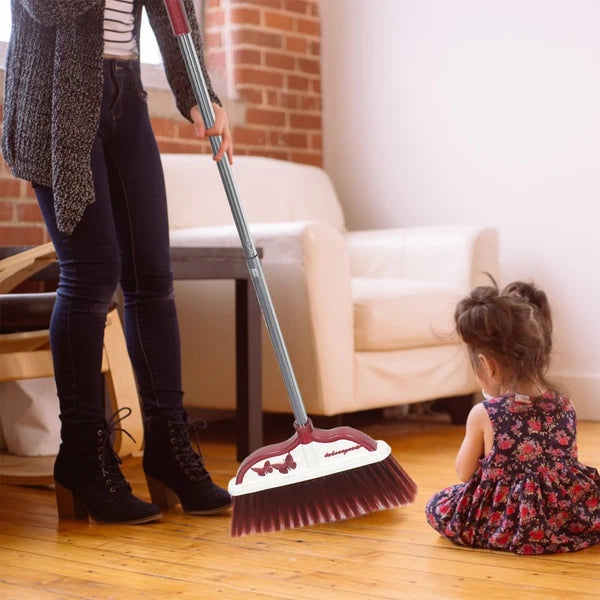 2 Sets Stainless Steel Broom Dustpan Sweeping Brush and Office Household with