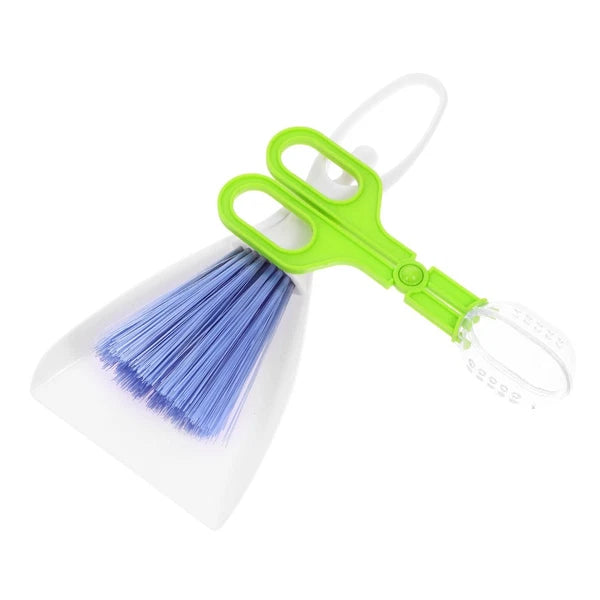 3 PCS Pet Cleaning Tools Small Dustpan Brush Sets Broom Hand Whisk Hamster