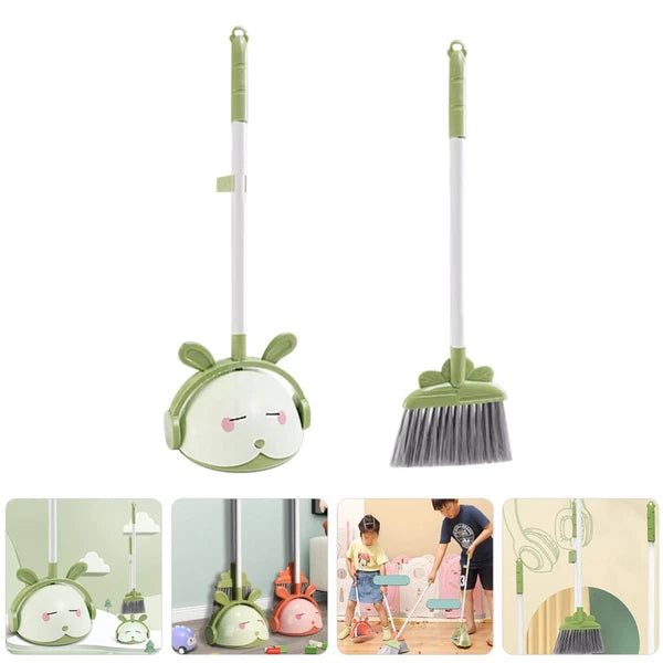 Children's Broom Set Toddler Handheld Small with Dustpan Kids Sweeper