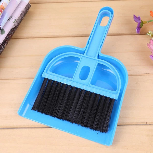 2 Count Keyboard Cleaner Kit Sweeping Brush and Dustpan Set Mini Broom with