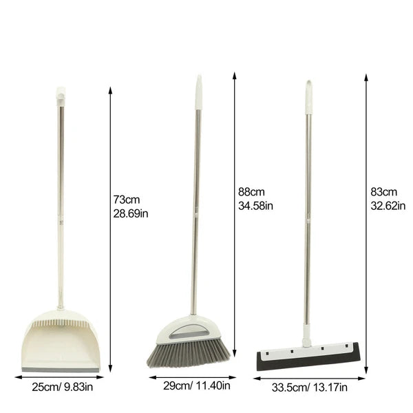 Broom Set Cleaning Supply Kit Household Sweeper with Dustpan Office Floor