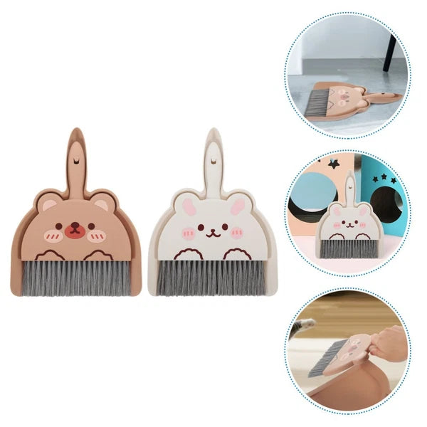 2 Set of Tabletop Brush Set Dining Sweeper Table Cleaning Tool Broom Dustpan