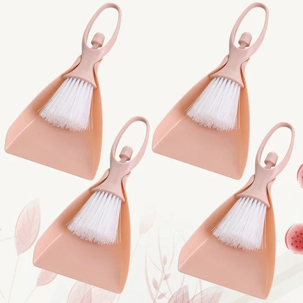 4 Sets Mini Broom Dustpan and Brush Toddler Miniature for Desktop Cleaning