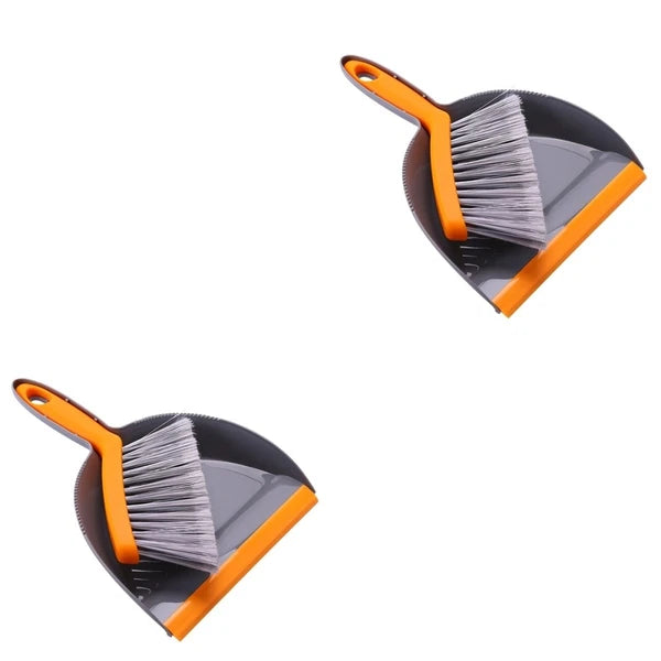 2 Count Mini Broom Set Desktop Dustpan and Small Hand Cleaning Brush