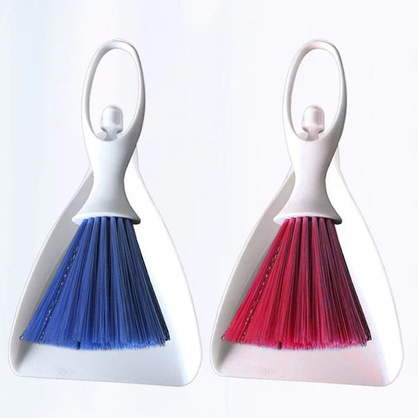 2 Sets Desktop Broom Portable Dustpan Brush Small Cleaning Utensils Tools
