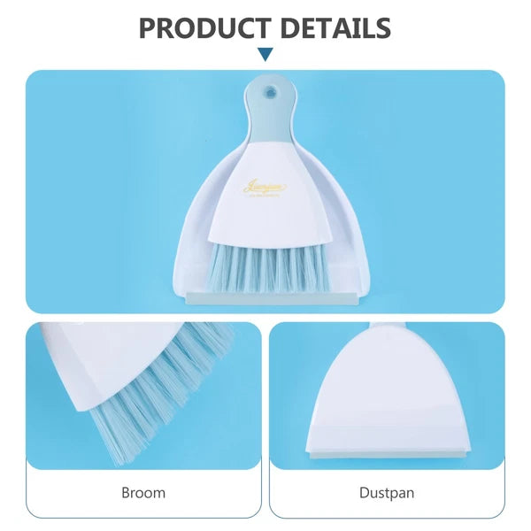 2 Pieces Convenient Small Dustpan Set Household Supplies Cleaning