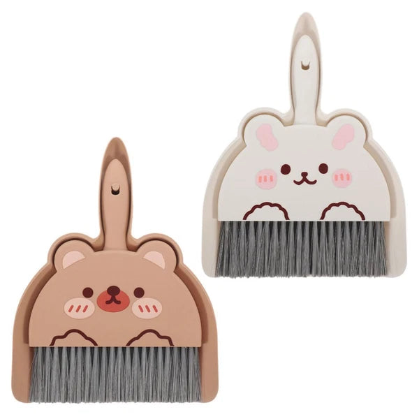 2 Set of Tabletop Brush Set Dining Sweeper Table Cleaning Tool Broom Dustpan