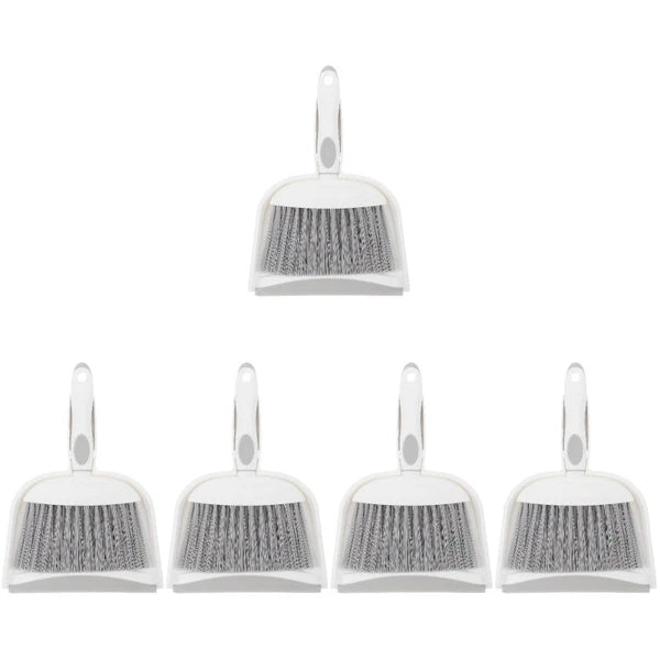 1 Set Small Broom Dustpan Kit Desktop Whisk Broom Brush And Waste Bin Tabletop