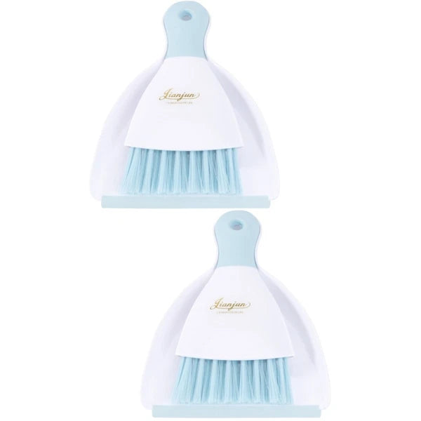 2 Pieces Convenient Small Dustpan Set Household Supplies Cleaning
