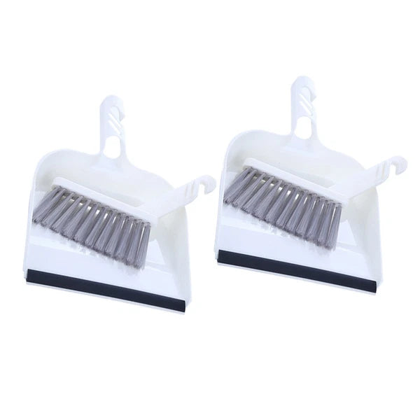 2 Sets Kitchen Cleaning Child Mini Dustpan and Brush Broom with Desktop Sweep