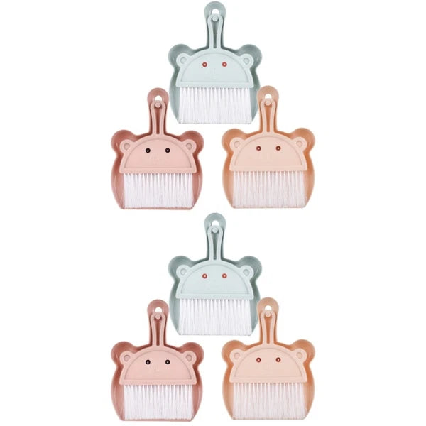 3 sets of Desktop Cleaning Broom Mini Dustpan Table Cleaning Broom Tabletop