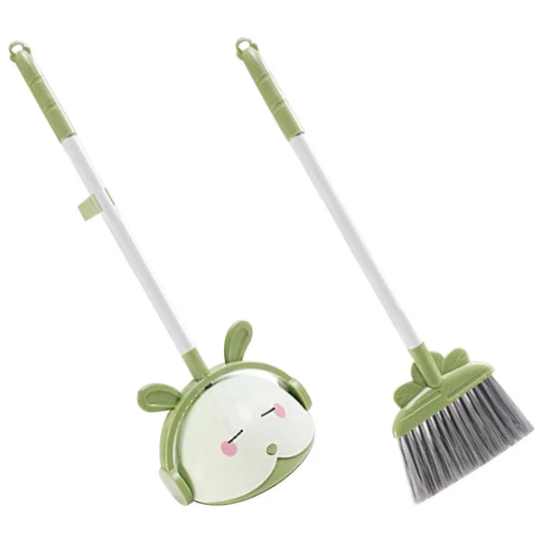 Children's Broom Set Toddler Handheld Small with Dustpan Kids Sweeper