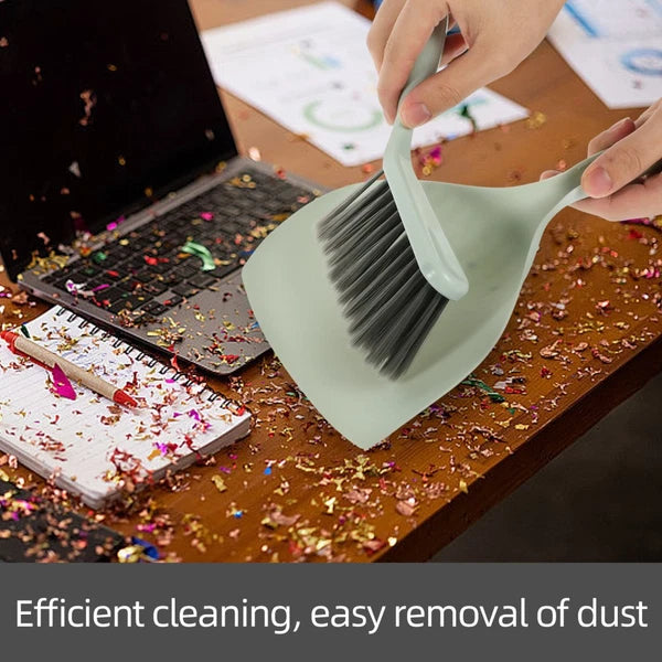 Desktop Cleaning Broom Mini Brush Pan Set Dust and Dustpan Small