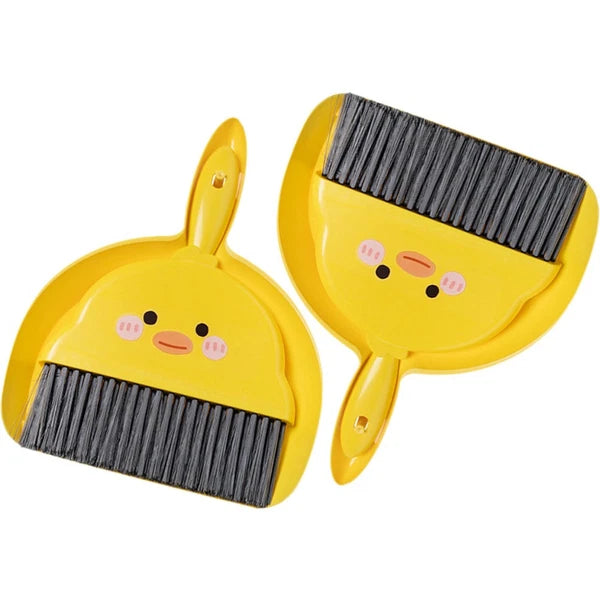 2 Sets Dustpan and Brush Small Mini Broom Pupils Desktop Table for Crumbs