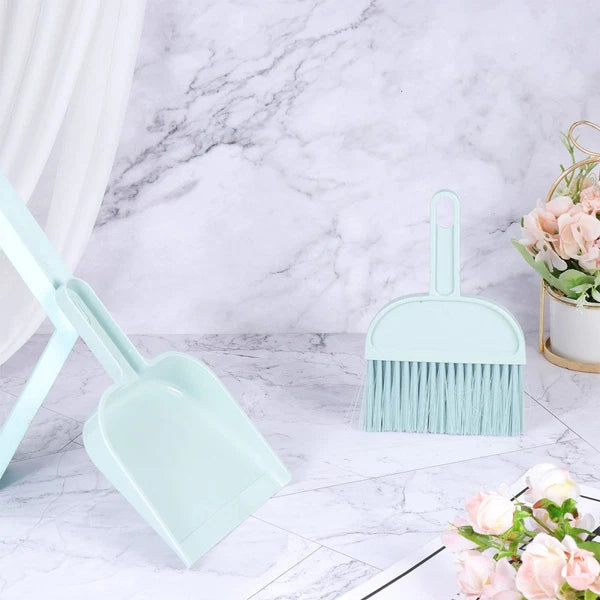 2 Sets Mini Dustpan Broom Pet Cleaning Small Animal Cage Cleaner Hamster