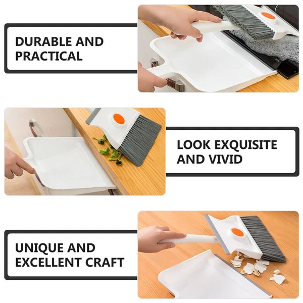 Broom Dustpan Set Toddler Tiny Brush and Desk Table Cleaning Kit